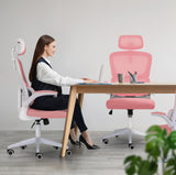 Office & Desk Chairs: Work Office Chair - Lumber Support, Flip-up Armrest, Adjustable Headrest SITIO - Pink