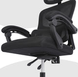 Office & Desk Chairs: Ergonomic Reclining Office Chair - Lumbar Support, Adjustable Headrest VELTRA - BLACK