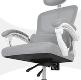 Office & Desk Chairs: Ergonomic Reclining Office Chair - Lumbar Support, Adjustable Headrest VELTRA - GREY