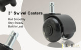Office & Desk Chairs: 5X 2'' Twin Wheel Office Chair Casters - Slient Smooth, 11x22mm Stem