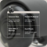 Office & Desk Chairs: 5X 2'' Twin Wheel Office Chair Casters - Slient Smooth, 11x22mm Stem