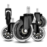 Office & Desk Chairs: 5X 3'' Rollerblade Style Wheels Office Chair Casters - Slient Smooth, 11x22mm Stem
