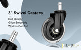 Office & Desk Chairs: 5X 3'' Rollerblade Style Wheels Office Chair Casters - Slient Smooth, 11x22mm Stem