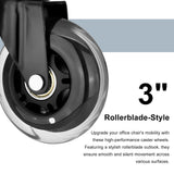 Office & Desk Chairs: 5X 3'' Rollerblade Style Wheels Office Chair Casters - Slient Smooth, 11x22mm Stem