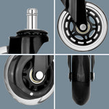 Office & Desk Chairs: 5X 3'' Rollerblade Style Wheels Office Chair Casters - Slient Smooth, 11x22mm Stem