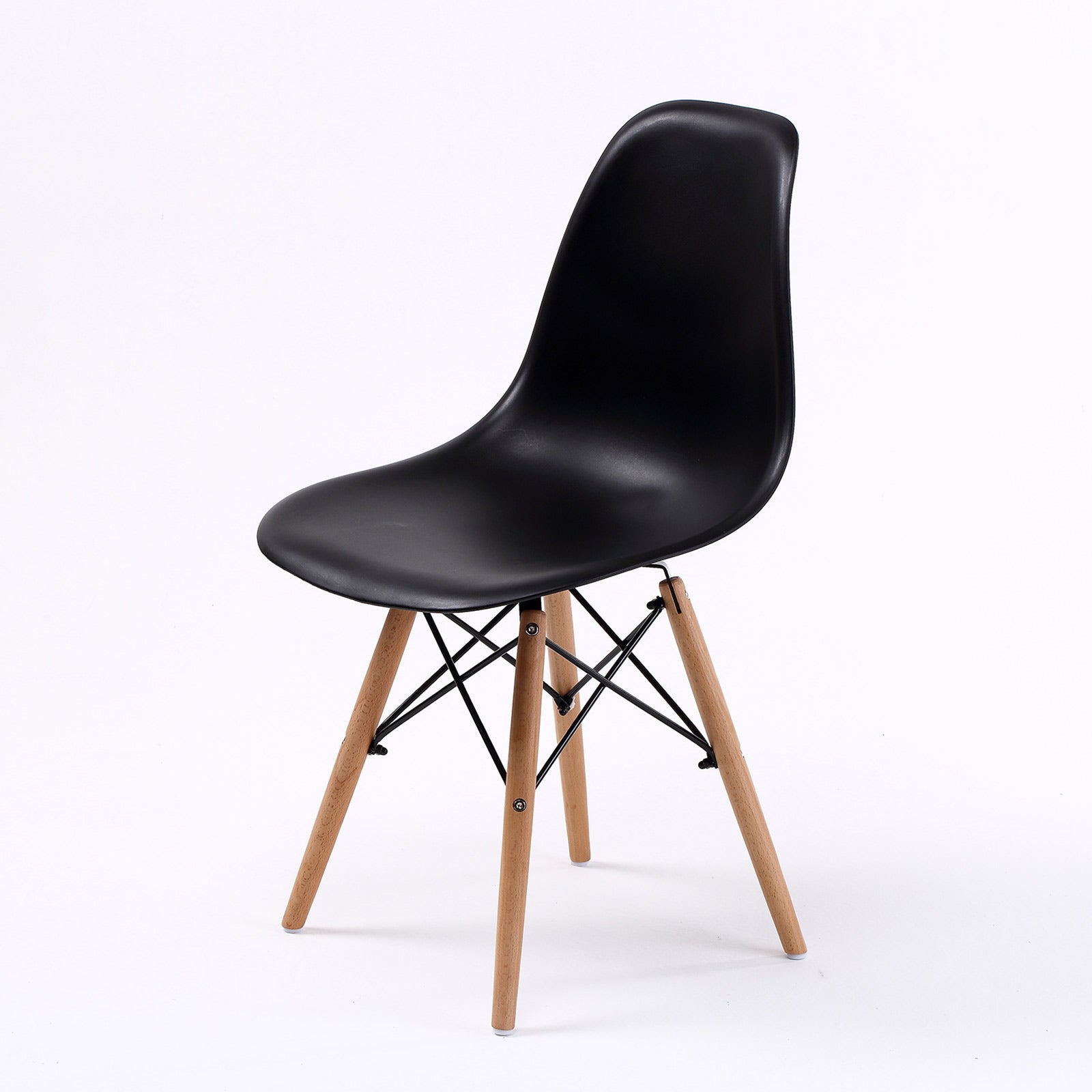 Kitchen & Dining Chairs: 2X Retro Dining Cafe Chair DSW BLACK