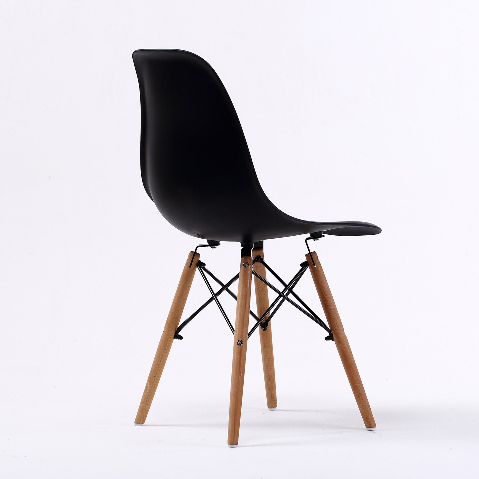 Kitchen & Dining Chairs: 2X Retro Dining Cafe Chair DSW BLACK
