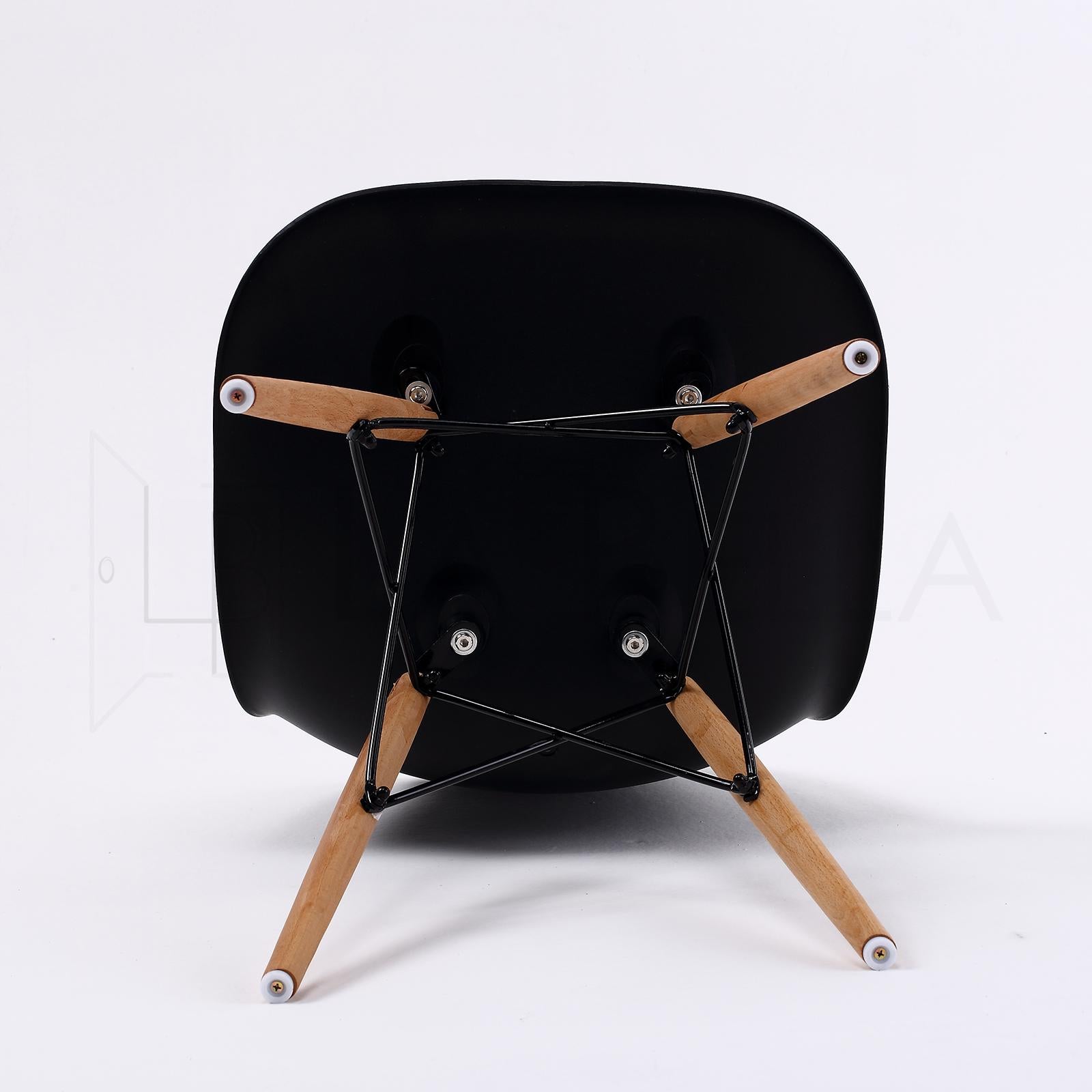 Kitchen & Dining Chairs: 4X Retro Dining Cafe Chair DSW BLACK