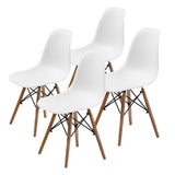 Kitchen & Dining Chairs: 4X Retro Dining Cafe Chair DSW WHITE