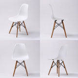 Kitchen & Dining Chairs: 4X Retro Dining Cafe Chair DSW WHITE