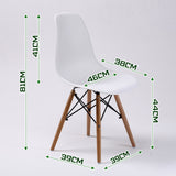 Kitchen & Dining Chairs: 4X Retro Dining Cafe Chair DSW WHITE