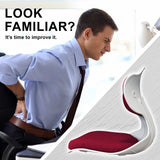Office & Desk Chairs: Slender Chair Posture Correction Seat Floor Lounge Padded Stackable RED