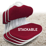 Office & Desk Chairs: Slender Chair Posture Correction Seat Floor Lounge Padded Stackable RED