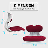 Office & Desk Chairs: Slender Chair Posture Correction Seat Floor Lounge Padded Stackable RED