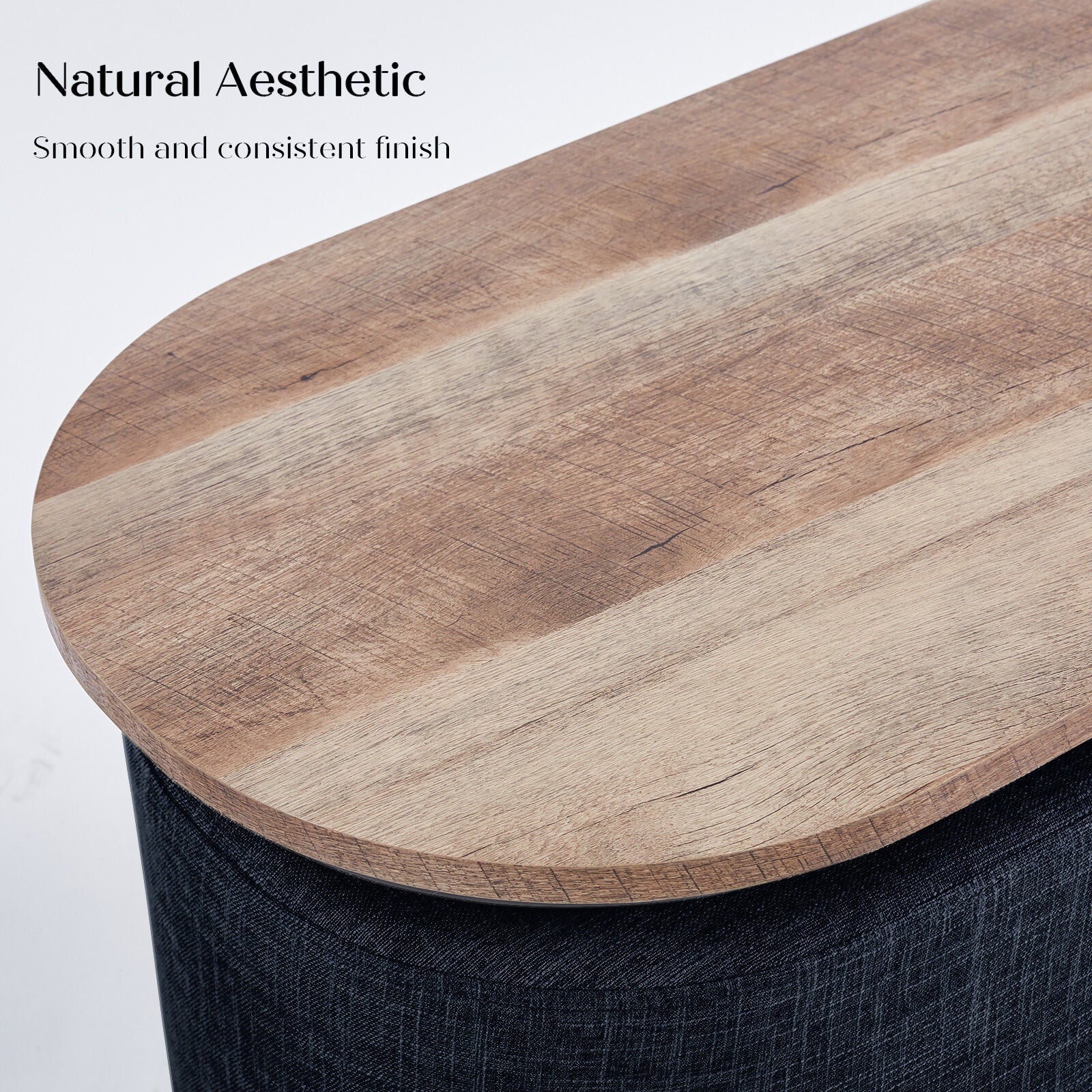 Office & Desk Chairs: 3 Piece Set Coffee Table & Ottoman Wood Side End Table Industrial - Black