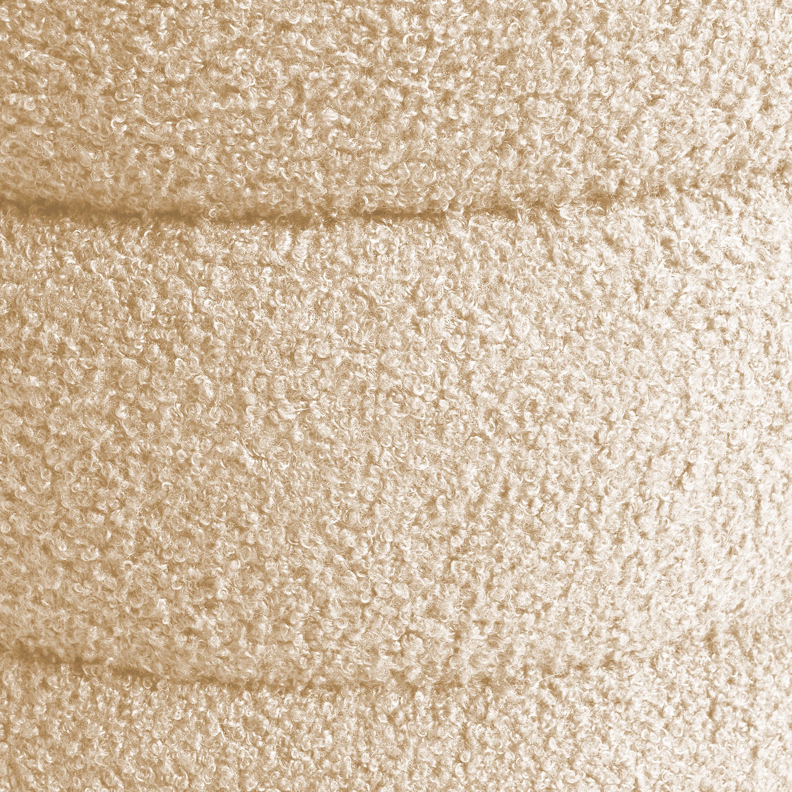 Ottomans & Footstools: Round Stacked Ottoman Stool Teddy Fleece Fabric Foot Rest 38cm BEIGE