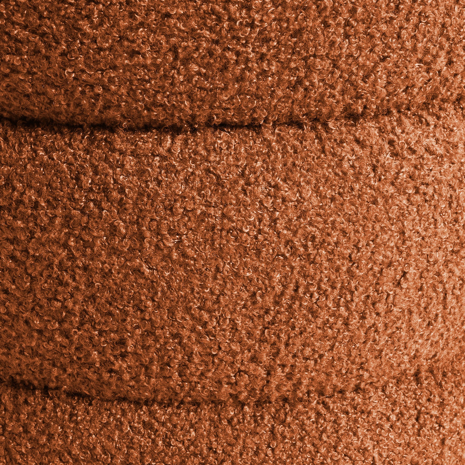 Ottomans & Footstools: Round Stacked Ottoman Stool Teddy Fleece Fabric Foot Rest 38cm ORANGE