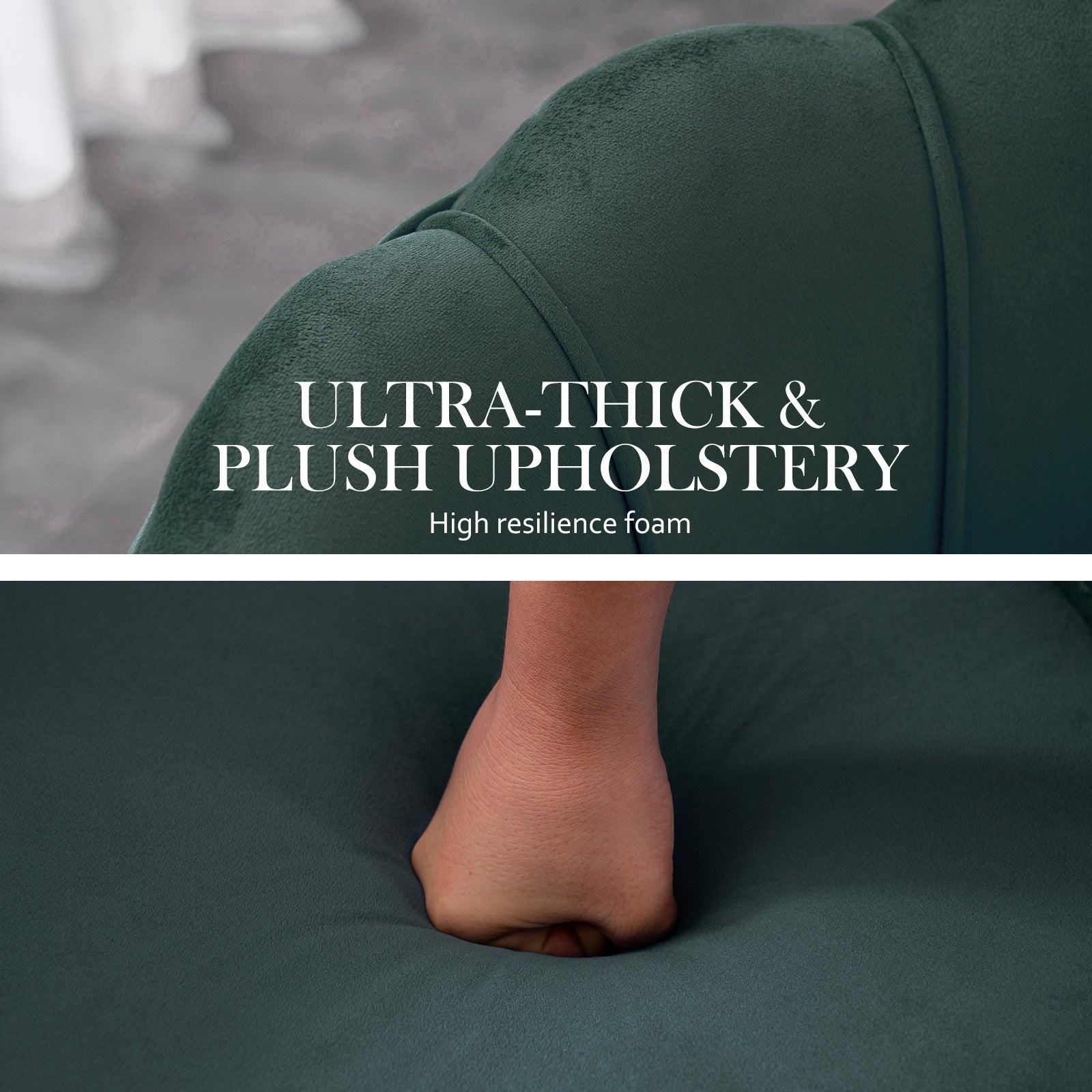 Bedside Tables: Armchair Padded Lounge Chair Accent Velvet Shell Scallop GREEN