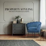 Bedside Tables: Armchair Padded Lounge Chair Accent Velvet Shell Scallop NAVY BLUE