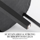 Bedside Tables: 4X French Provincial Dining Chair Ring Studded Velvet Rubberwood Leg LISSE NAVY BLUE