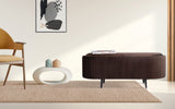 Ottomans & Footstools: Coffee Table Storage Ottoman - Velvet Padded Blanket Box Bench IRENE BROWN