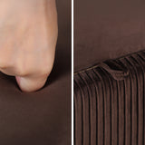 Ottomans & Footstools: Coffee Table Storage Ottoman - Velvet Padded Blanket Box Bench IRENE BROWN