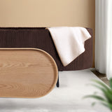 Ottomans & Footstools: Coffee Table Storage Ottoman - Velvet Padded Blanket Box Bench IRENE BROWN