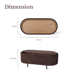 Ottomans & Footstools: Coffee Table Storage Ottoman - Velvet Padded Blanket Box Bench IRENE BROWN