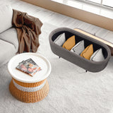 Ottomans & Footstools: Coffee Table Storage Ottoman - Velvet Padded Blanket Box Bench IRENE GREY