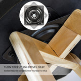 Table & Bar Stools: 4X Wooden Bar Stool Dining Chair Leather LEILA 72cm BLACK
