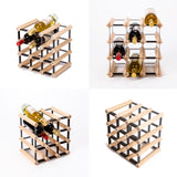Wine Racks: Timber Wine Rack Storage Cellar Organiser 12 Bottle