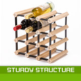 Wine Racks: Timber Wine Rack Storage Cellar Organiser 12 Bottle