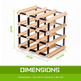 Wine Racks: Timber Wine Rack Storage Cellar Organiser 12 Bottle