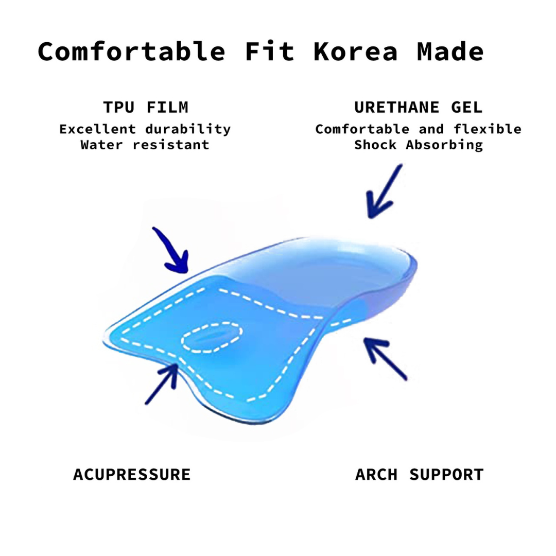 Men's Sneakers & Sports Shoes: Half Insoles Shoe Inserts L Size Gel Arch Support Foot Pads