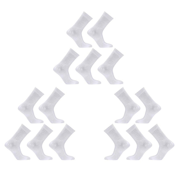 15X Rexy 3D Seamless Crew Socks Medium Slim Breathable WHITE