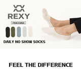 5X Rexy Daily No Show Ankle Socks Large Non-Slip Breathable MULTI COLOUR