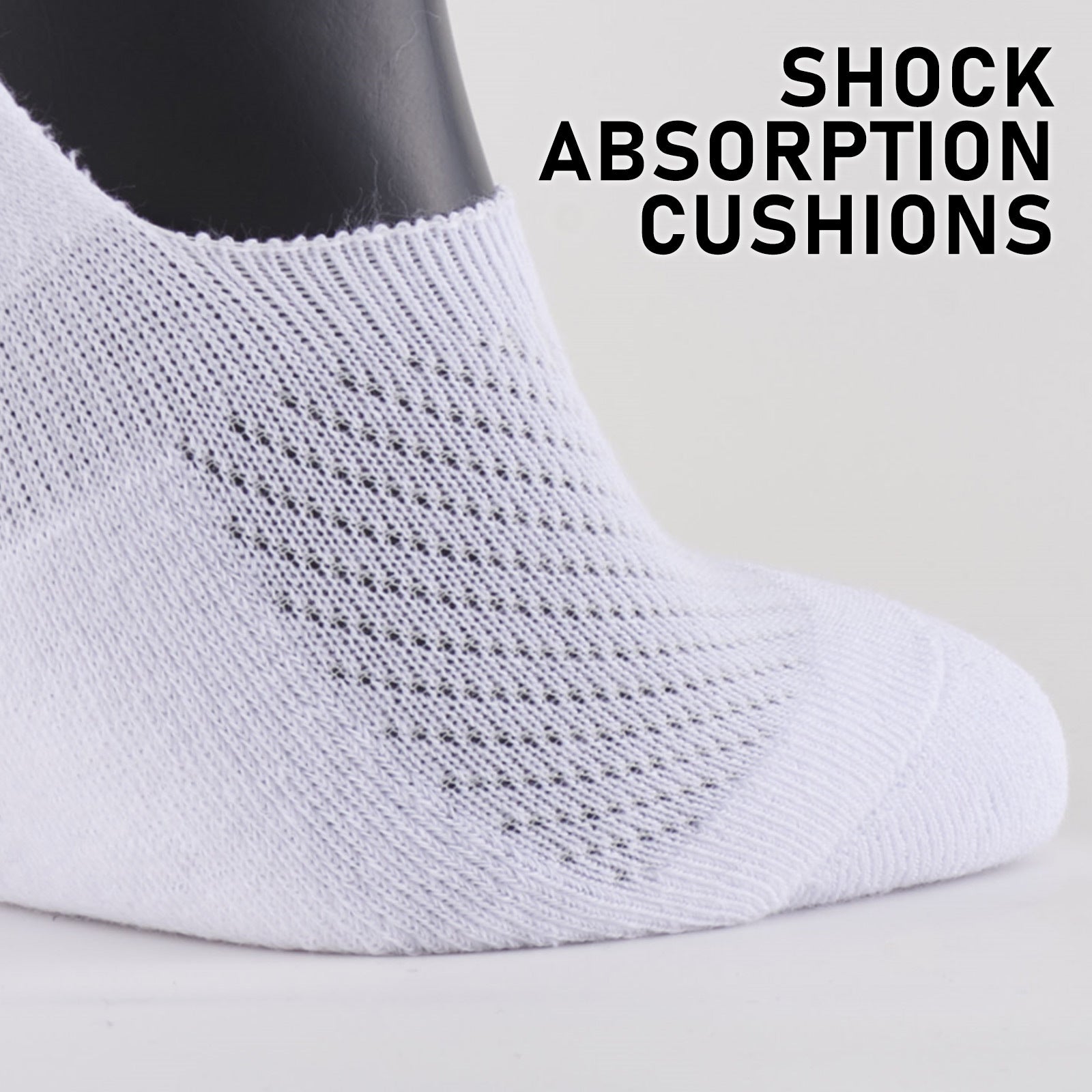 Men's Underwear & Socks: 12X Rexy Cushion No Show Ankle Socks Medium Non-Slip Breathable BLACK