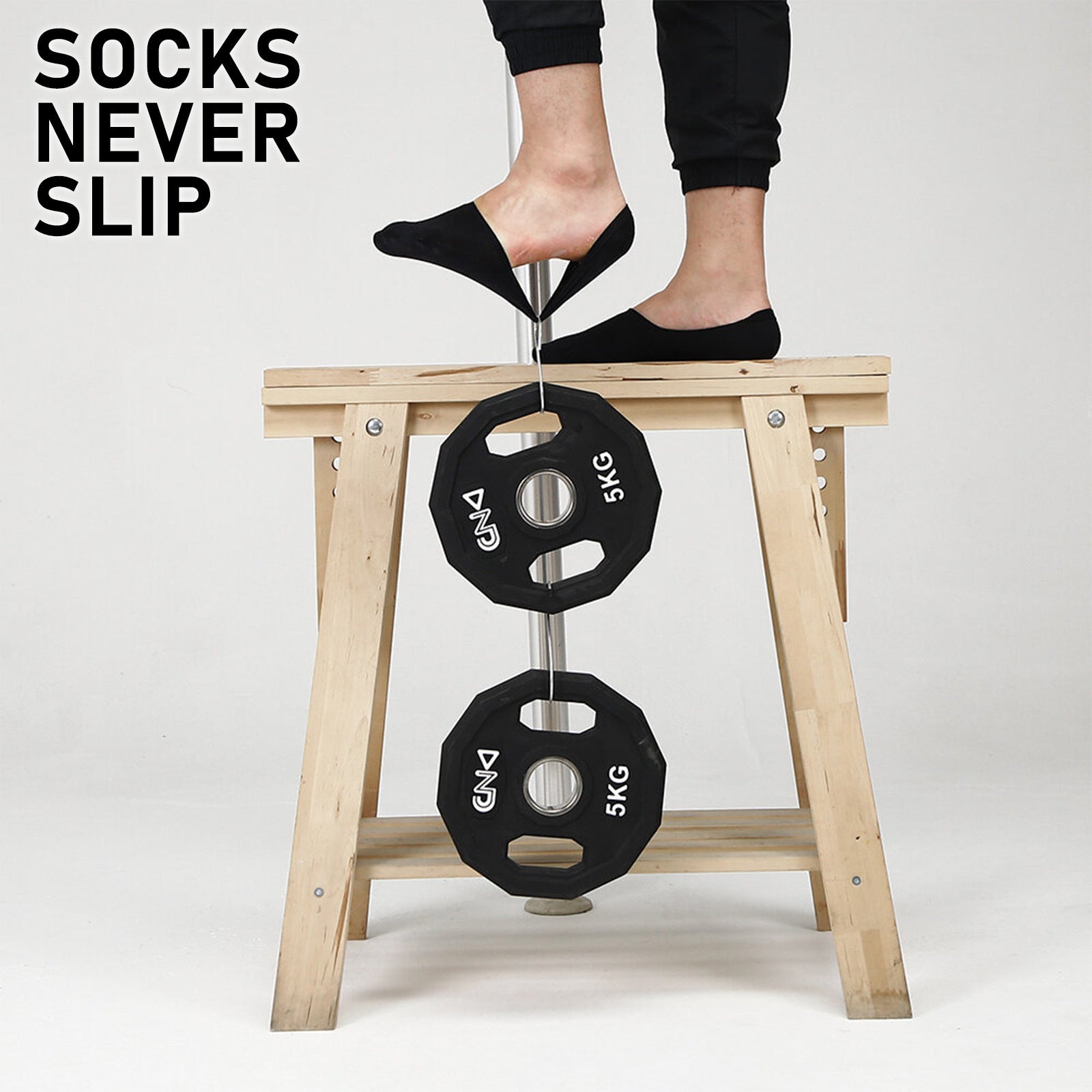 Men's Underwear & Socks: 12X Rexy Cushion No Show Ankle Socks Medium Non-Slip Breathable WHITE