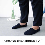 3X Rexy Cushion No Show Ankle Socks Medium Non-Slip Breathable BLACK