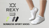 4X Rexy Seamless Sport Sneakers Socks Medium Non-Slip Heel Tab MULTI COLOUR