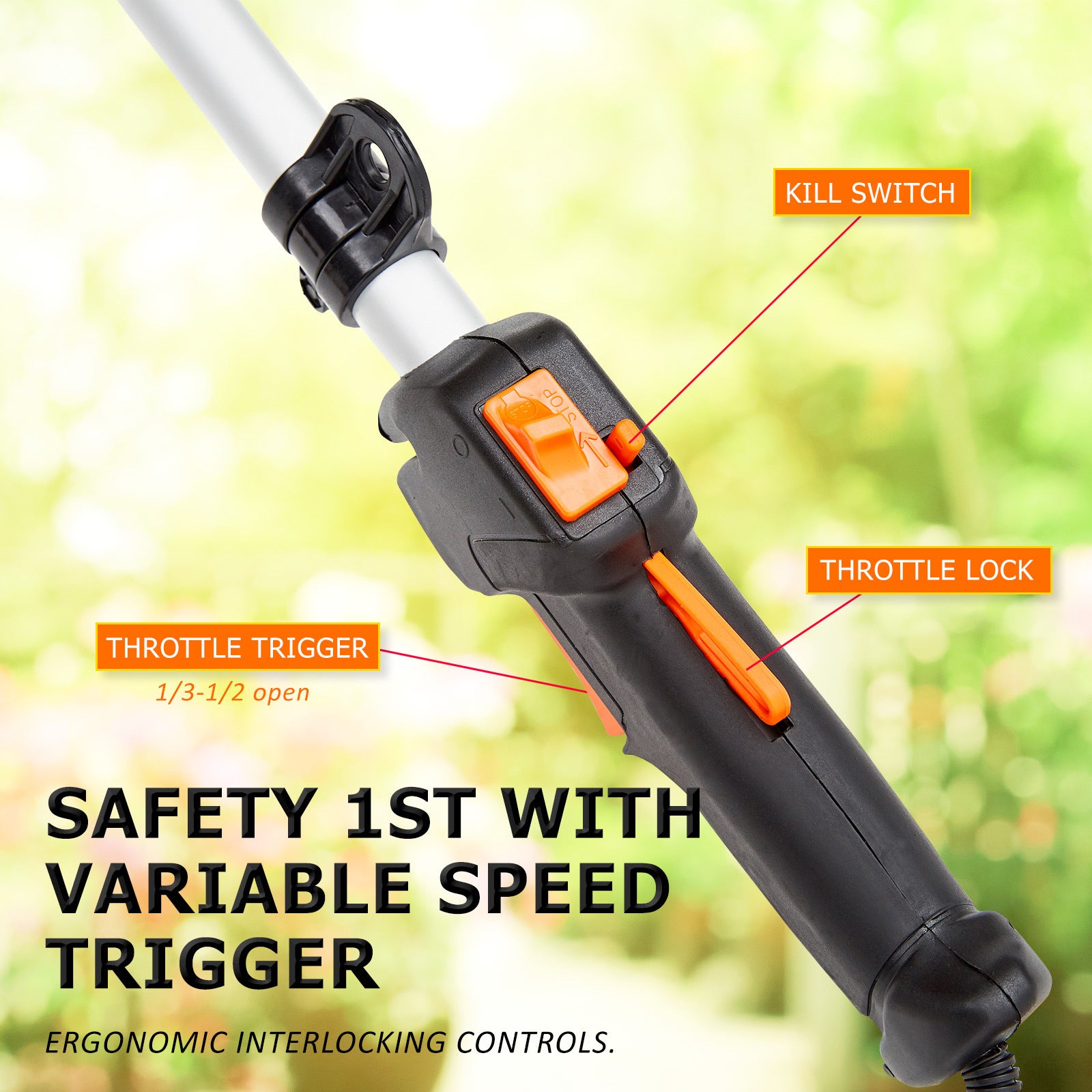 Gardening Tools: Dynamic Power 26cc Petrol Whipper Snipper Brush Cutter + 4 Blade