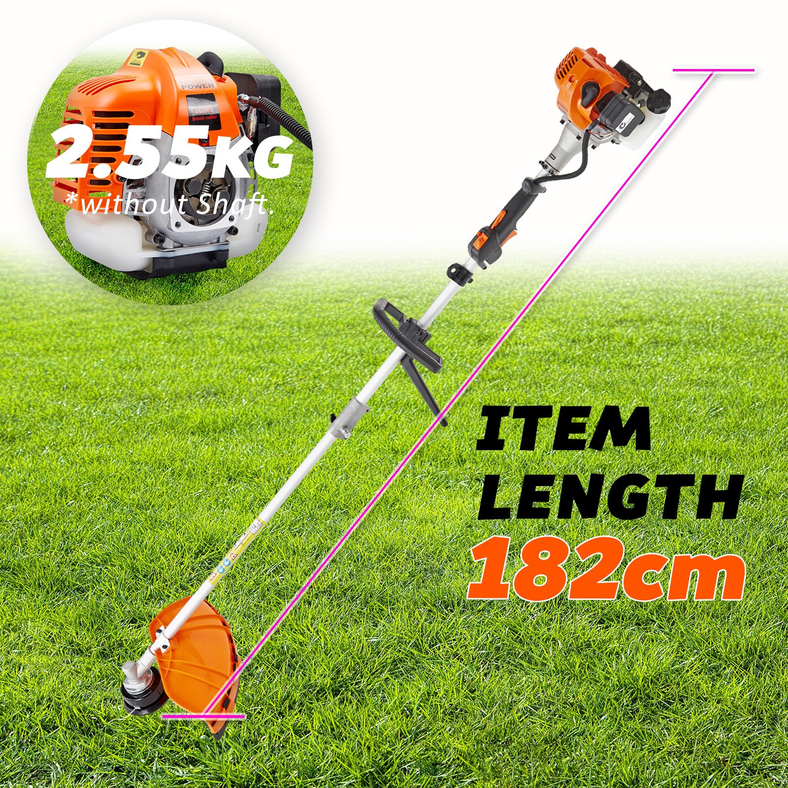 Gardening Tools: Dynamic Power 26cc Petrol Whipper Snipper Brush Cutter + 4 Blade