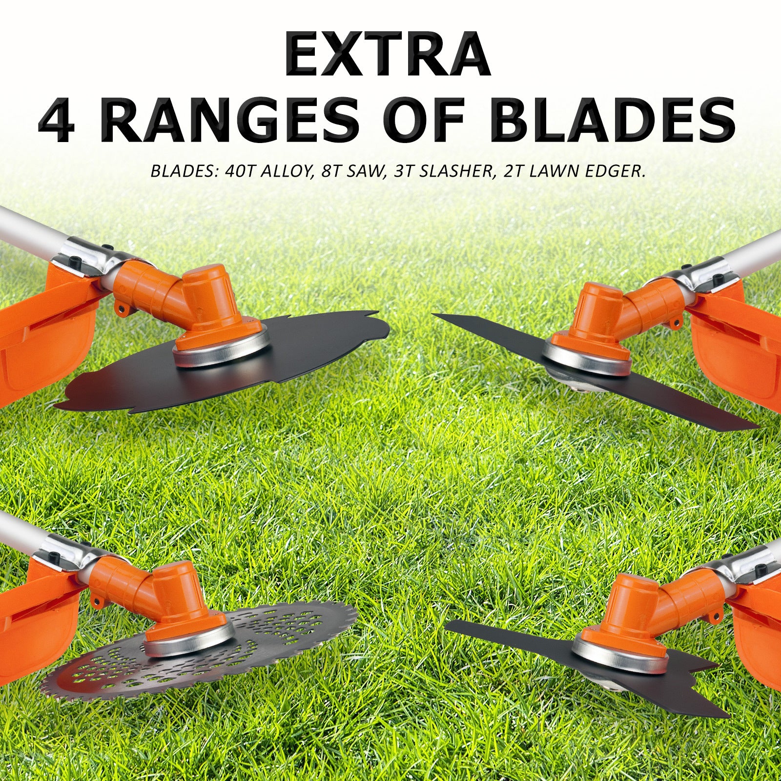 Gardening Tools: Dynamic Power 43cc Petrol Whipper Snipper Brush Cutter + 4 Blade