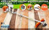 Gardening Tools: Dynamic Power 43cc Petrol Whipper Snipper Brush Cutter + 1 Blade