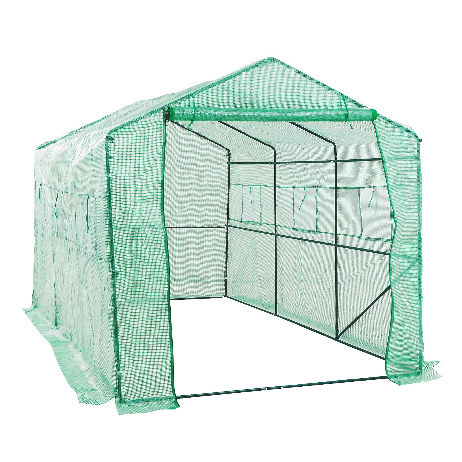Greenhouses & Accessories: Garden Greenhouse Walk-In Shed 3.5x2x2M PE Apex