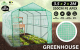 Greenhouses & Accessories: Garden Greenhouse Walk-In Shed 3.5x2x2M PE Apex