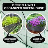 Greenhouses & Accessories: Garden Greenhouse Walk-In Shed 3.5x2x2M PE Apex