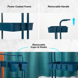 Kitchen & Dining Trolleys: Trolley Cart Storage Utility Rack Shelf Organiser Swivel Kitchen 2 Tier BLUE