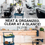 Kitchen & Dining Trolleys: Trolley Cart Storage Utility Rack Shelf Organiser Swivel Kitchen 2 Tier BLUE