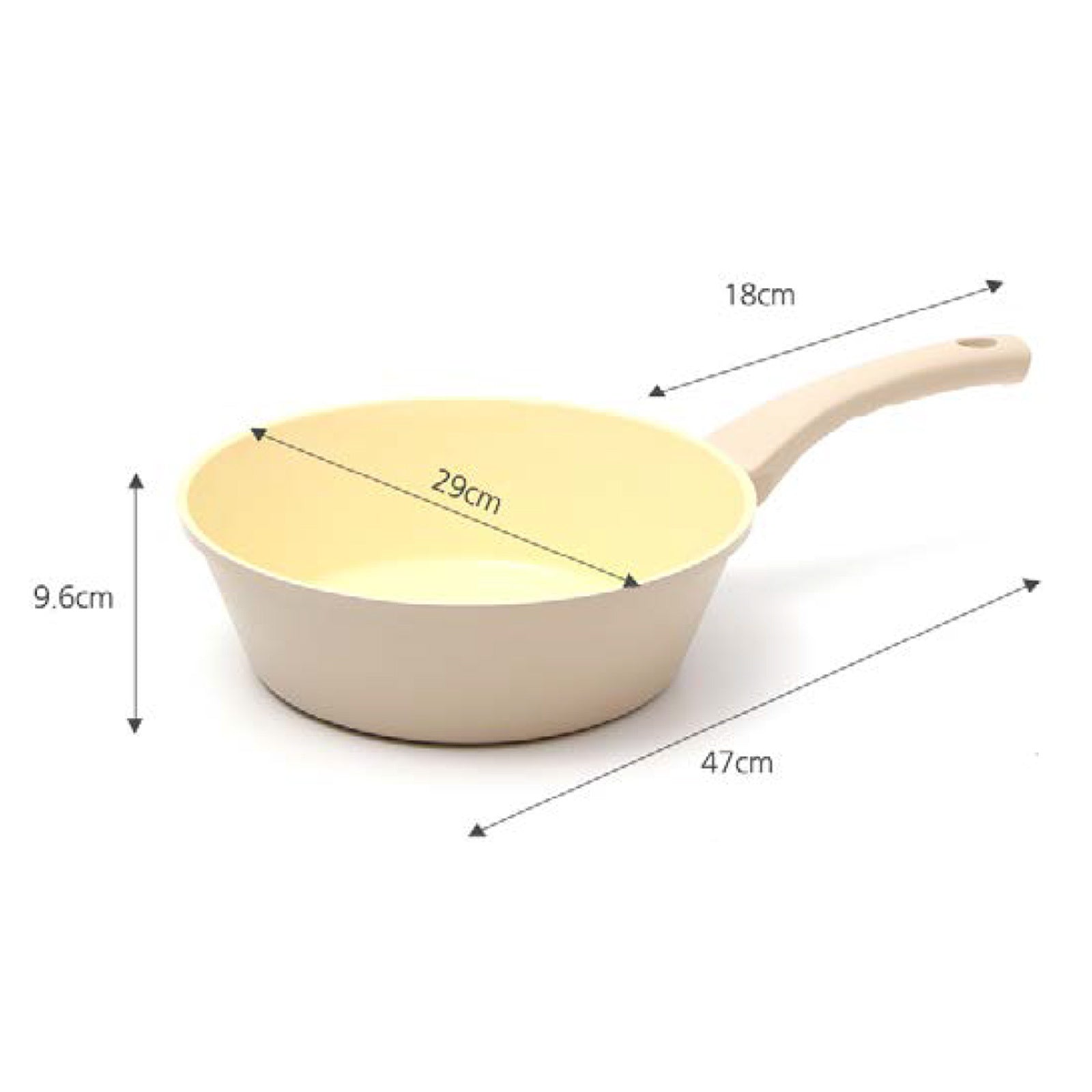 Skillets & Frying Pans: Giorno Felice IH Wok Pan 28cm Ceramic Non-Stick Stir Frypan Induction